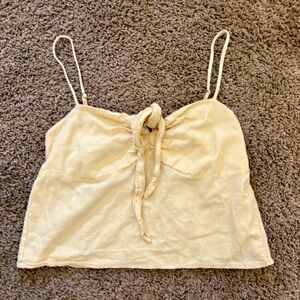 John Galt buttery Yellow Tie-Front Camisole